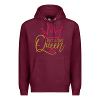 Burgundy birthday queen shirt, womens birthday shirt, birthday t shirt Premium Hoodie - linhVisuals