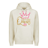 Oatmeal Heather birthday queen shirt, womens birthday shirt, birthday t shirt Premium Hoodie - linhVisuals
