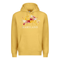 Antique Gold retro maryland crab state flag vintage travel tank top Premium Hoodie - linhVisuals