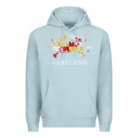 Blue Mist retro maryland crab state flag vintage travel tank top Premium Hoodie - linhVisuals