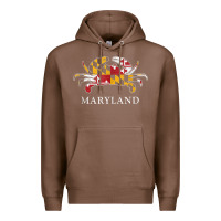 Chestnut retro maryland crab state flag vintage travel tank top Premium Hoodie - linhVisuals