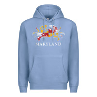 Colony Blue retro maryland crab state flag vintage travel tank top Premium Hoodie - linhVisuals