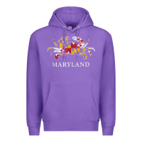 Purple retro maryland crab state flag vintage travel tank top Premium Hoodie - linhVisuals