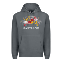 Retro Maryland Crab State Flag Vintage Travel Tank Top Premium Hoodie | Teevron
