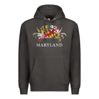 Smoke retro maryland crab state flag vintage travel tank top Premium Hoodie - linhVisuals