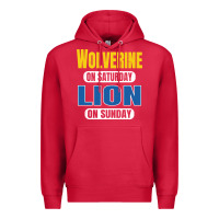 Cardinal wolverine on saturday lion on sunday fans detroit vintage pullover hoo Premium Hoodie - linhVisuals