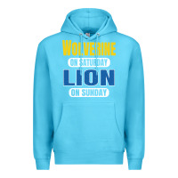 Ocean Blue wolverine on saturday lion on sunday fans detroit vintage pullover hoo Premium Hoodie - linhVisuals