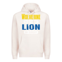Pale Pink wolverine on saturday lion on sunday fans detroit vintage pullover hoo Premium Hoodie - linhVisuals