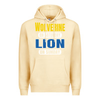 Pina Colada wolverine on saturday lion on sunday fans detroit vintage pullover hoo Premium Hoodie - linhVisuals