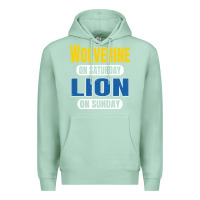 Seafoam wolverine on saturday lion on sunday fans detroit vintage pullover hoo Premium Hoodie - linhVisuals