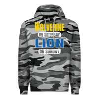 Slate Camo wolverine on saturday lion on sunday fans detroit vintage pullover hoo Premium Hoodie - linhVisuals