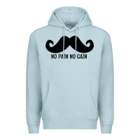 Blue Mist MUSTACHE Premium Hoodie - linhVisuals