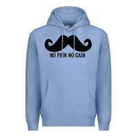 Colony Blue MUSTACHE Premium Hoodie - linhVisuals