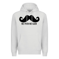 Dove Grey MUSTACHE Premium Hoodie - linhVisuals