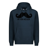 Navy MUSTACHE Premium Hoodie - linhVisuals