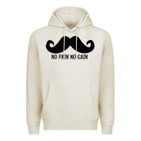 Oatmeal Heather MUSTACHE Premium Hoodie - linhVisuals