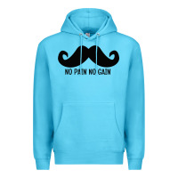Ocean Blue MUSTACHE Premium Hoodie - linhVisuals