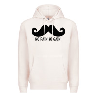 Pale Pink MUSTACHE Premium Hoodie - linhVisuals