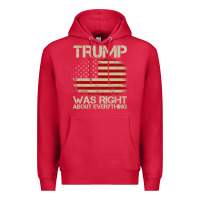 Cardinal vintage usa american flag trump was right about everything pullover ho Premium Hoodie - linhVisuals