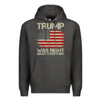 Charcoal Heather vintage usa american flag trump was right about everything pullover ho Premium Hoodie - linhVisuals