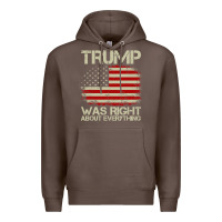 Coffee vintage usa american flag trump was right about everything pullover ho Premium Hoodie - linhVisuals