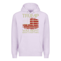 Lilac vintage usa american flag trump was right about everything pullover ho Premium Hoodie - linhVisuals