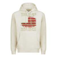 Oatmeal Heather vintage usa american flag trump was right about everything pullover ho Premium Hoodie - linhVisuals