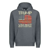 Rock vintage usa american flag trump was right about everything pullover ho Premium Hoodie - linhVisuals