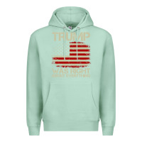 Seafoam vintage usa american flag trump was right about everything pullover ho Premium Hoodie - linhVisuals