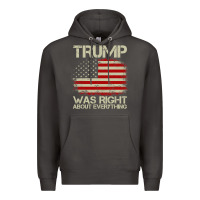 Smoke vintage usa american flag trump was right about everything pullover ho Premium Hoodie - linhVisuals