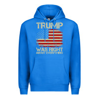 True Royal vintage usa american flag trump was right about everything pullover ho Premium Hoodie - linhVisuals