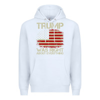 White vintage usa american flag trump was right about everything pullover ho Premium Hoodie - linhVisuals
