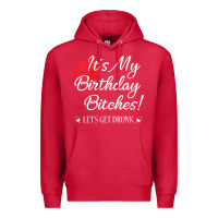 Cardinal womens it's my birthday bitches! funny drunk party birthday girls v ne Premium Hoodie - linhVisuals