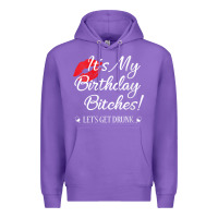 Purple womens it's my birthday bitches! funny drunk party birthday girls v ne Premium Hoodie - linhVisuals