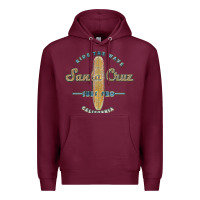 Burgundy santa cruz, ca vintage surfers tshirt Premium Hoodie - linhVisuals