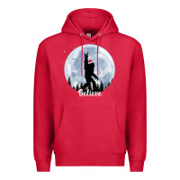 Cardinal santa bigfoot christmas rock funny sasquatch believe xmas t shirt Premium Hoodie - linhVisuals