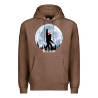 Chestnut santa bigfoot christmas rock funny sasquatch believe xmas t shirt Premium Hoodie - linhVisuals