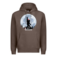 Coffee santa bigfoot christmas rock funny sasquatch believe xmas t shirt Premium Hoodie - linhVisuals
