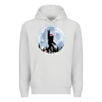 Dove Grey santa bigfoot christmas rock funny sasquatch believe xmas t shirt Premium Hoodie - linhVisuals