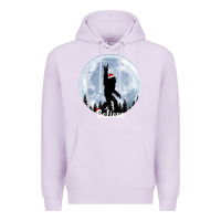 Lilac santa bigfoot christmas rock funny sasquatch believe xmas t shirt Premium Hoodie - linhVisuals