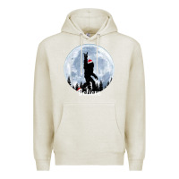 Oatmeal Heather santa bigfoot christmas rock funny sasquatch believe xmas t shirt Premium Hoodie - linhVisuals