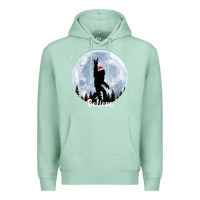 Seafoam santa bigfoot christmas rock funny sasquatch believe xmas t shirt Premium Hoodie - linhVisuals