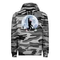 Slate Camo santa bigfoot christmas rock funny sasquatch believe xmas t shirt Premium Hoodie - linhVisuals