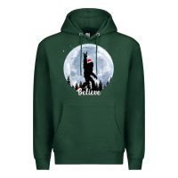 Sports Green santa bigfoot christmas rock funny sasquatch believe xmas t shirt Premium Hoodie - linhVisuals