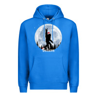 True Royal santa bigfoot christmas rock funny sasquatch believe xmas t shirt Premium Hoodie - linhVisuals