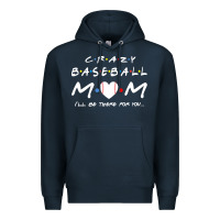 Navy baseball coach crazy mom baseball Premium Hoodie - linhVisuals