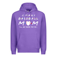 Purple baseball coach crazy mom baseball Premium Hoodie - linhVisuals