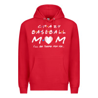 Red baseball coach crazy mom baseball Premium Hoodie - linhVisuals