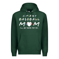 Sports Green baseball coach crazy mom baseball Premium Hoodie - linhVisuals