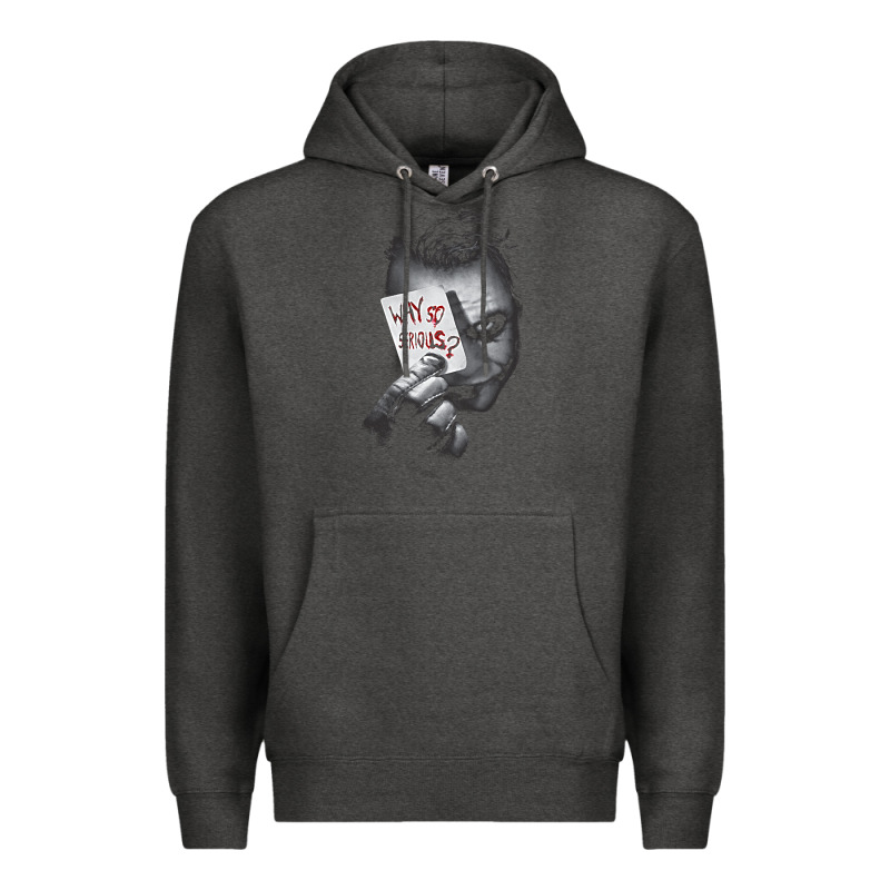 Us Dc Dark Knight Photo Why So Serious 01 Black H Pullover Hoodie Premium Hoodie by linhVisuals | Teevron